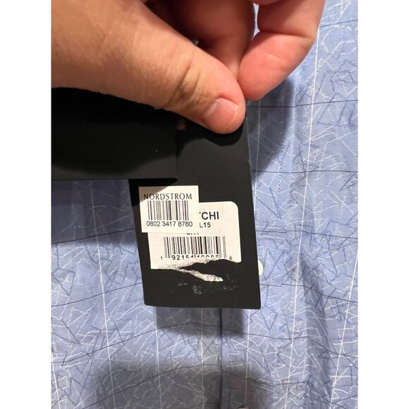 Bugatchi Button Up Dress Shirt - Size L NWT - Picture 3 of 5